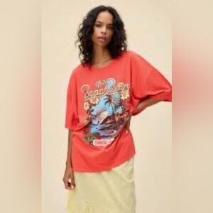 #302 NWT Free People x Daydreamer The Beach Boys Surfs Up Boyfriend Tee XL